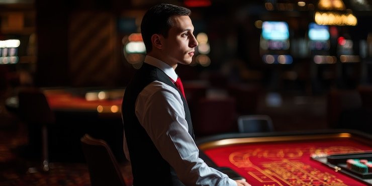 Live dealer blackjack studio with HD camera setup at hongkong togel